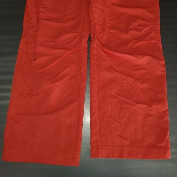 Anthropologie Stella Nova Quinn Utility Pants Orange Relaxed Fit Nylon Medium - Picture 4 of 16